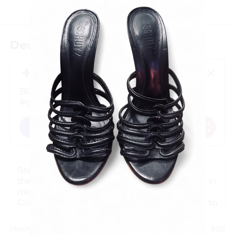 SCHUTZ Black Women's Strappy Mules